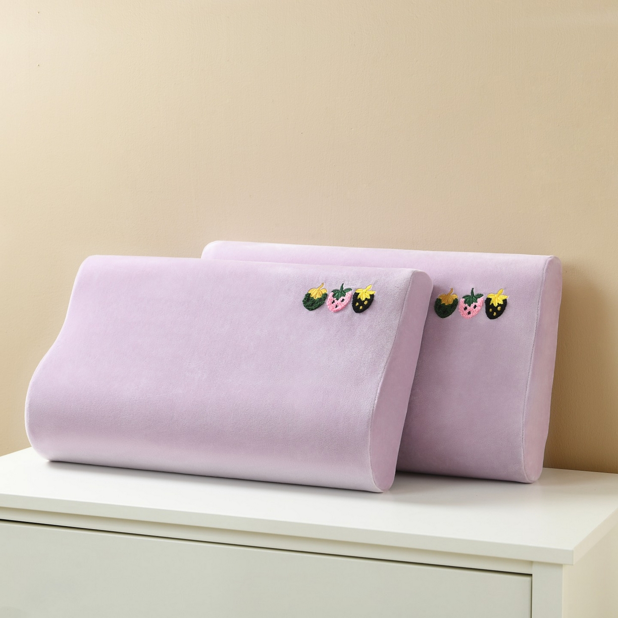 91家纺网 家纺一手货源 找家纺 小猫派 2025新款宝宝绒乳胶枕套单品枕套单件枕套 莓烦恼