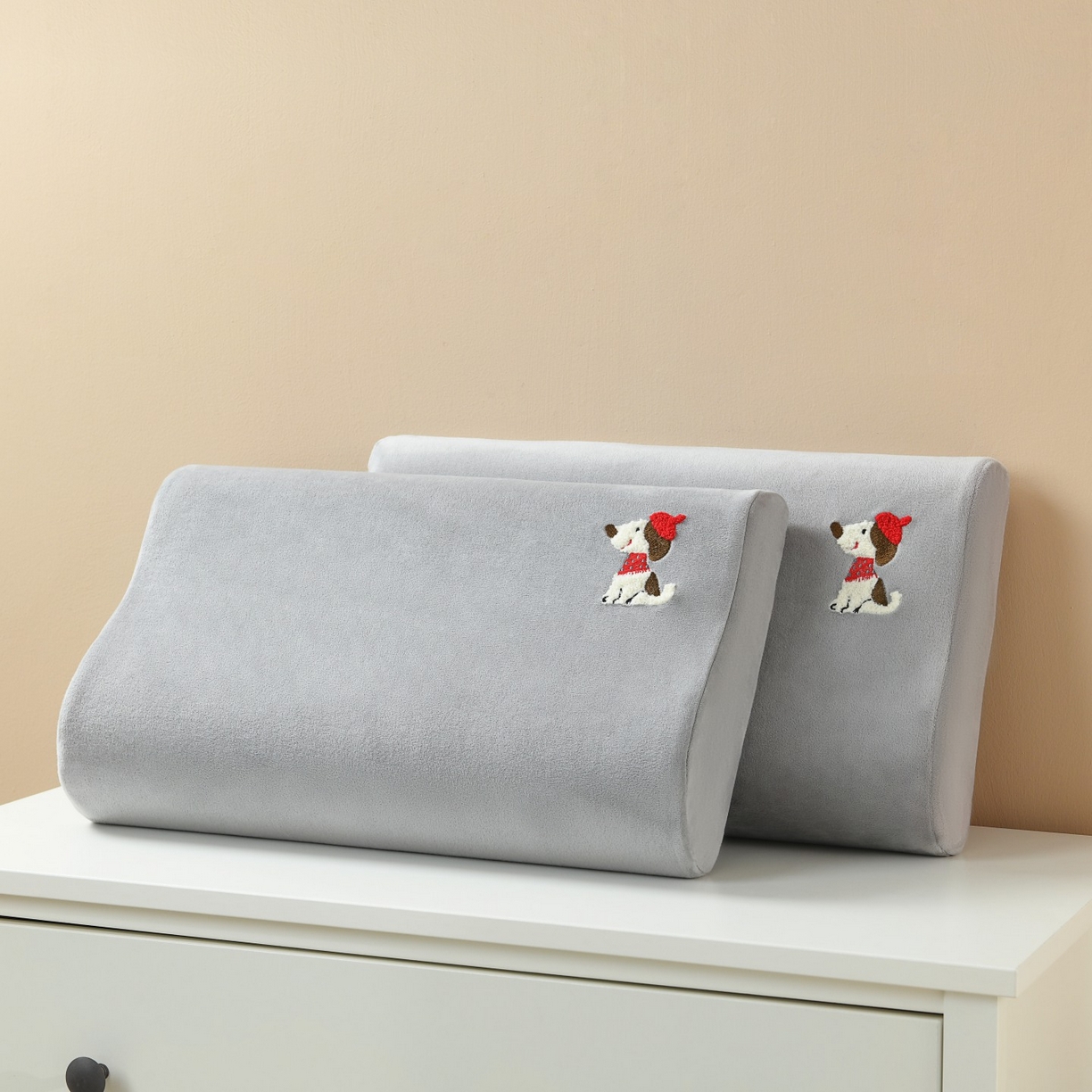 小猫派 2025新款宝宝绒乳胶枕套单品枕套单件枕套 暖冬小狗