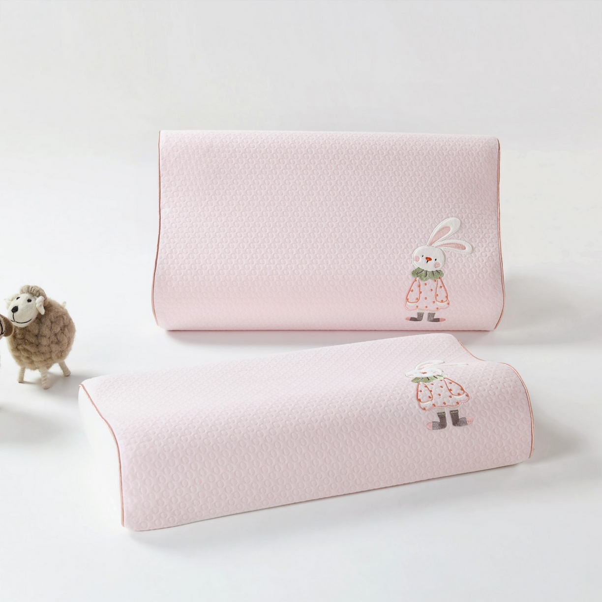 91家纺网 家纺一手货源 找家纺 （总）小猫派 2025新款贴布绣棉布乳胶枕套单品枕套单件枕套