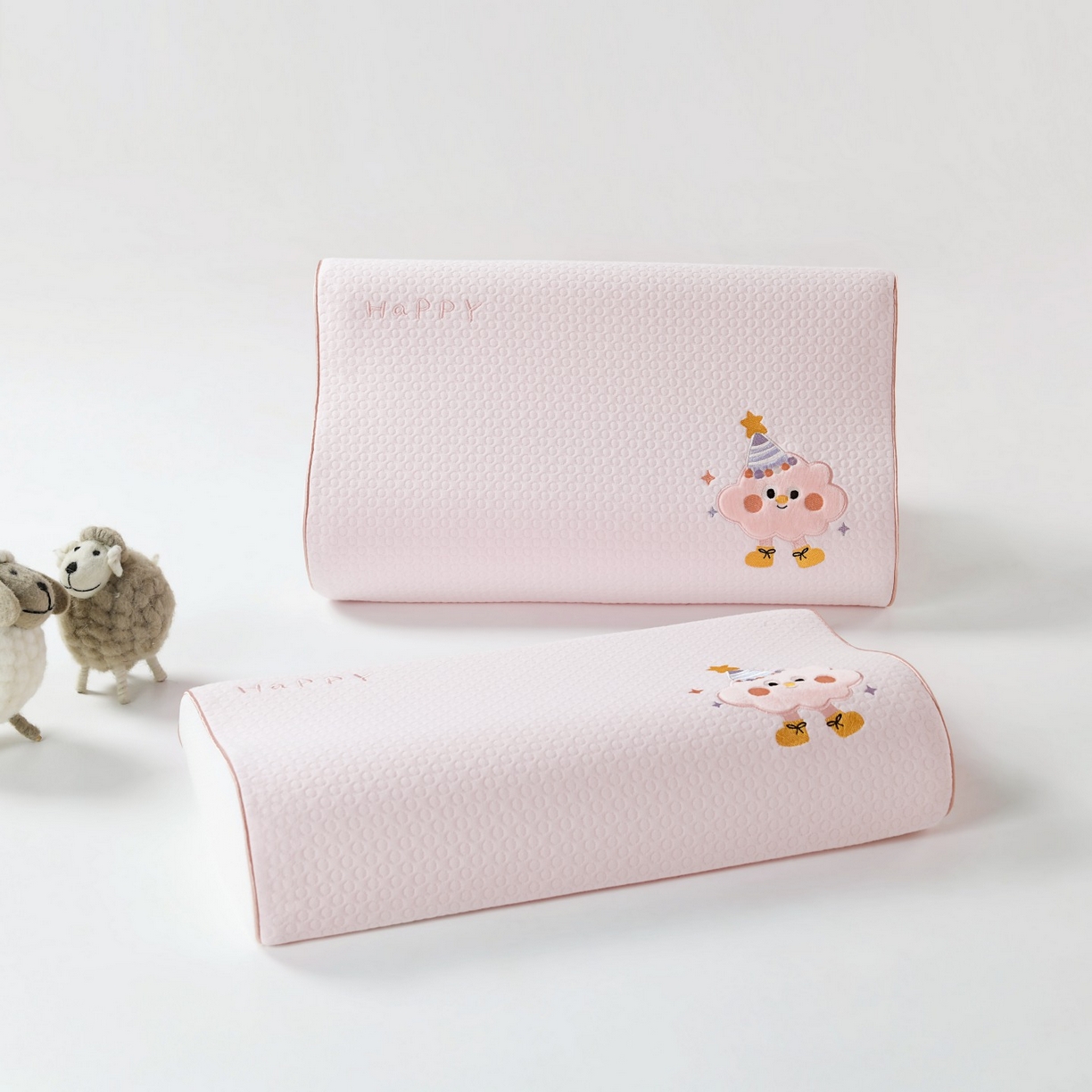 91家纺网 家纺一手货源 找家纺 小猫派 2025新款贴布绣棉布乳胶枕套单品枕套单件枕套 酷星云（圈圈棉）