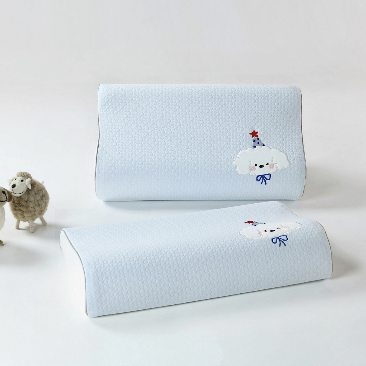 91家纺网 家纺一手货源 找家纺 （总）小猫派 2025新款贴布绣棉布乳胶枕套单品枕套单件枕套