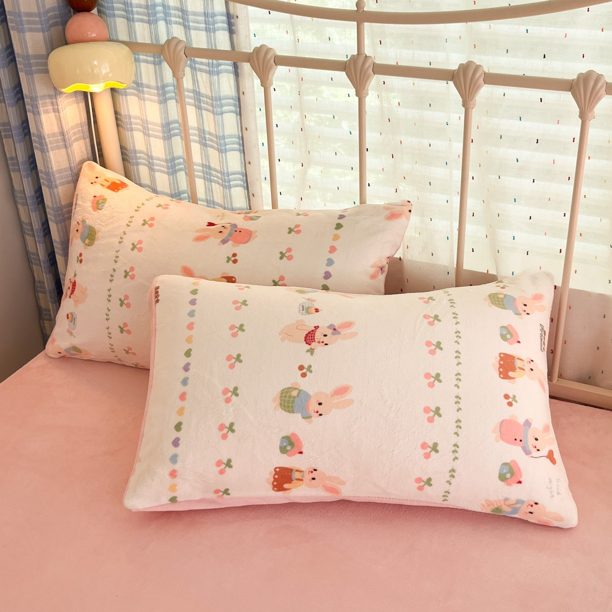 91家纺网 家纺一手货源 找家纺 贝扬思家纺 2025新款软fufu加厚保暖可爱系牛奶绒宿舍床套件系列（小红书推荐）（提供买家秀） 小兔派对