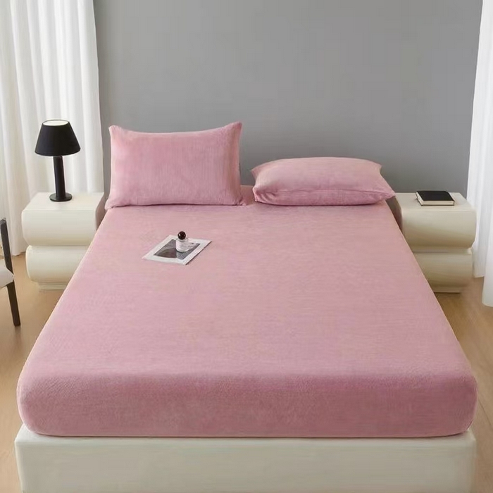 91家纺网 家纺一手货源 找家纺 （总）世爵 2025新款简约纯色牛奶绒床笠单床笠床笠单件床垫保护套