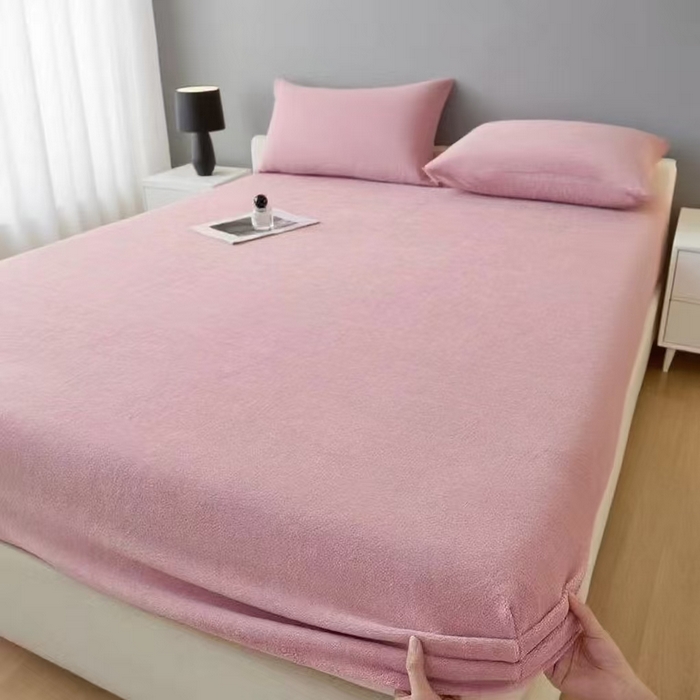 91家纺网 家纺一手货源 找家纺 （总）世爵 2025新款简约纯色牛奶绒床笠单床笠床笠单件床垫保护套