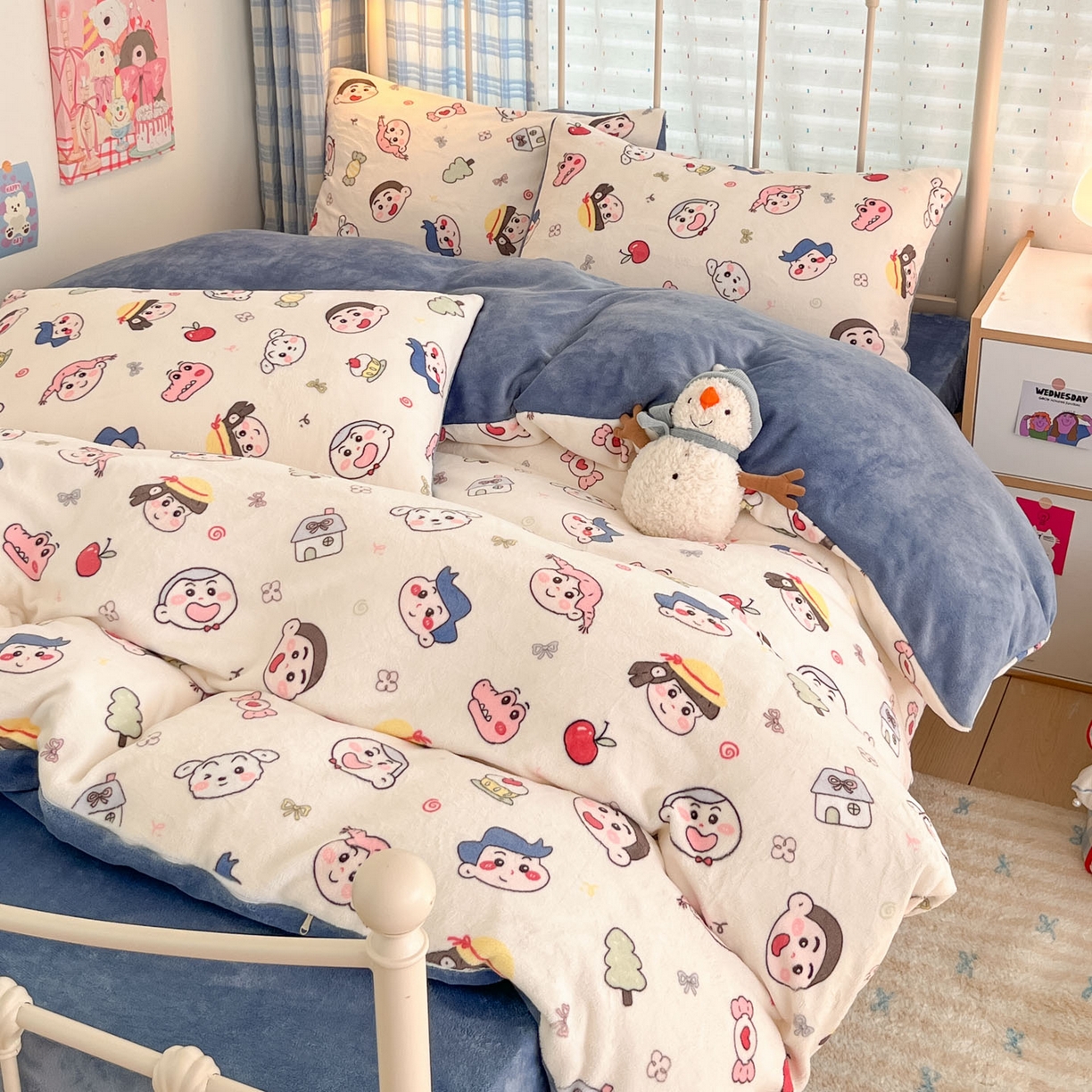 贝扬思家纺 2025新款软fufu加厚保暖可爱系牛奶绒宿舍床套件系列（小红书推荐）（提供买家秀） 小小新