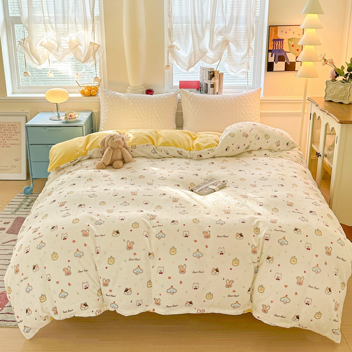 91家纺网 家纺一手货源 找家纺 (总) 卡普家居2025新款加厚保暖牛奶绒系列--单品被套