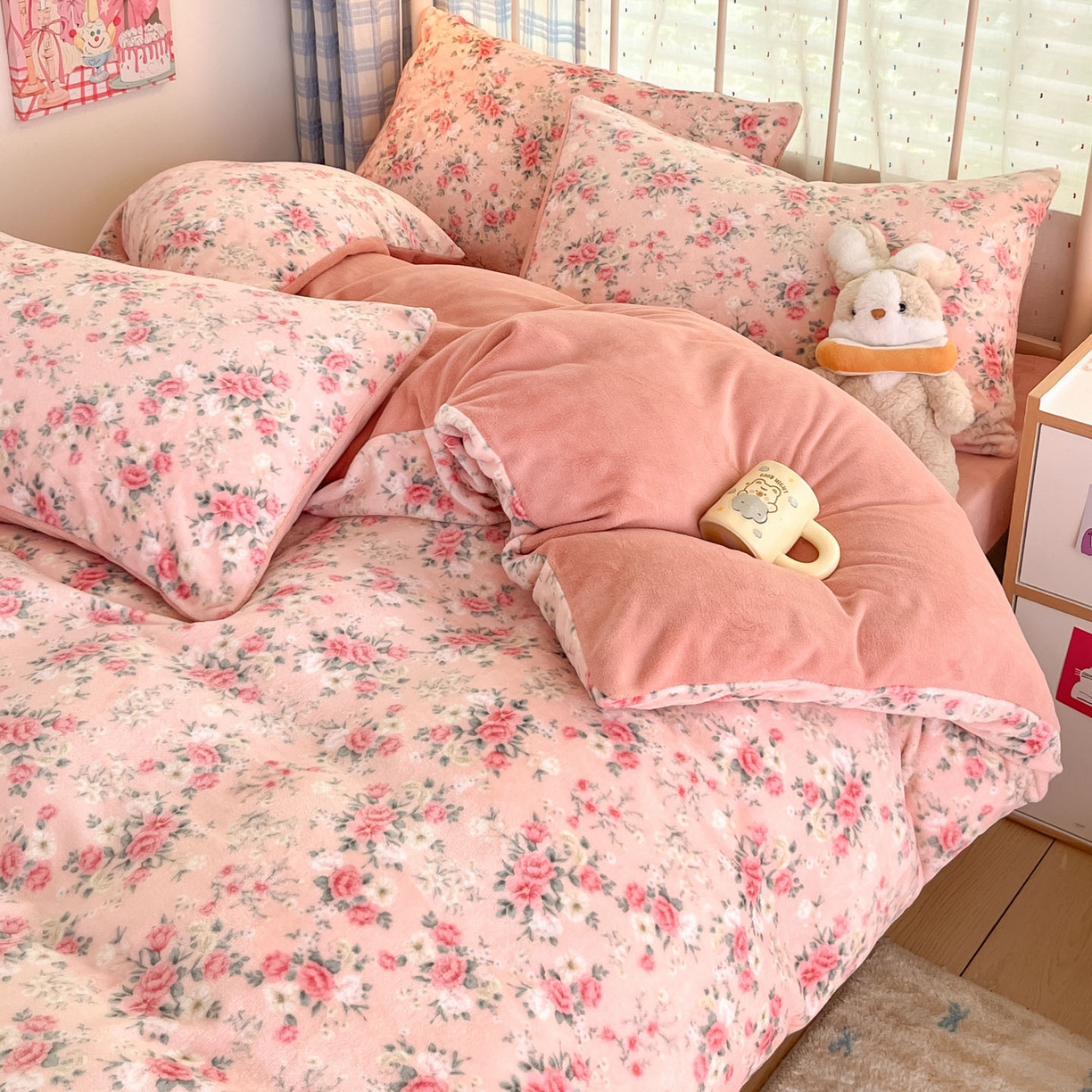 91家纺网 家纺一手货源 找家纺 贝扬思家纺 2025新款软fufu加厚保暖可爱系牛奶绒宿舍床套件系列（小红书推荐）（提供买家秀） 星辰闪烁