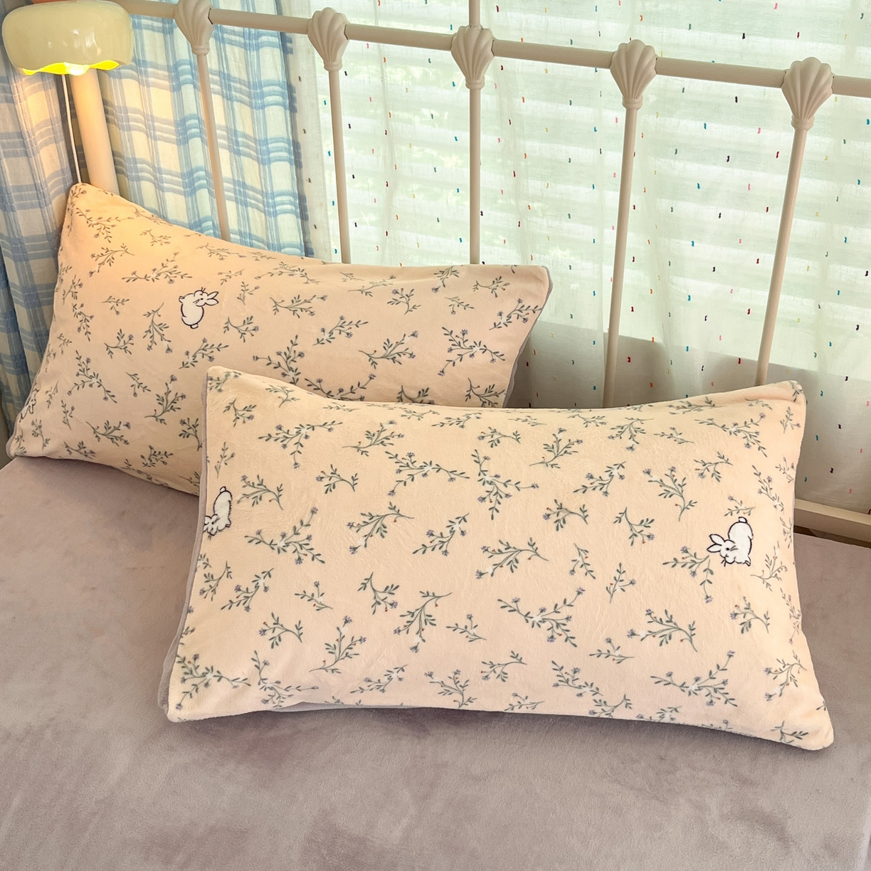 91家纺网 家纺一手货源 找家纺 贝扬思家纺 2025新款软fufu加厚保暖可爱系牛奶绒宿舍床套件系列（小红书推荐）（提供买家秀） 枝枝兔