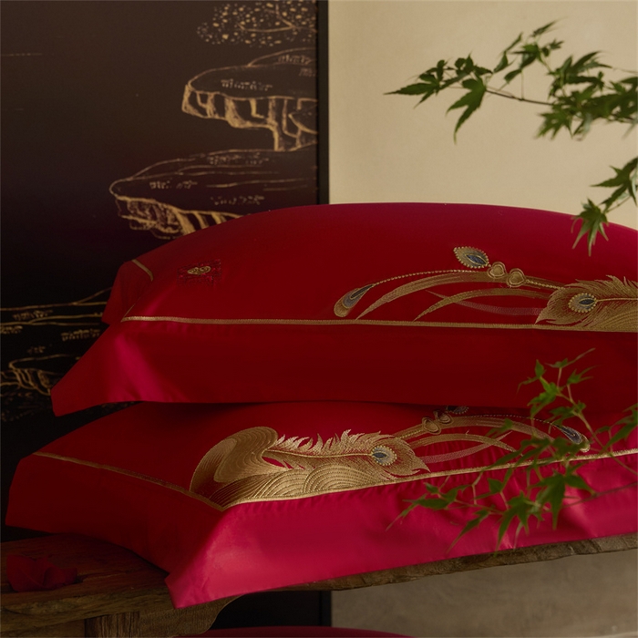 91家纺网 家纺一手货源 找家纺 高大尚婚庆馆 2025秋冬新款长绒棉臻棉系列婚庆款多件套龙凤添喜