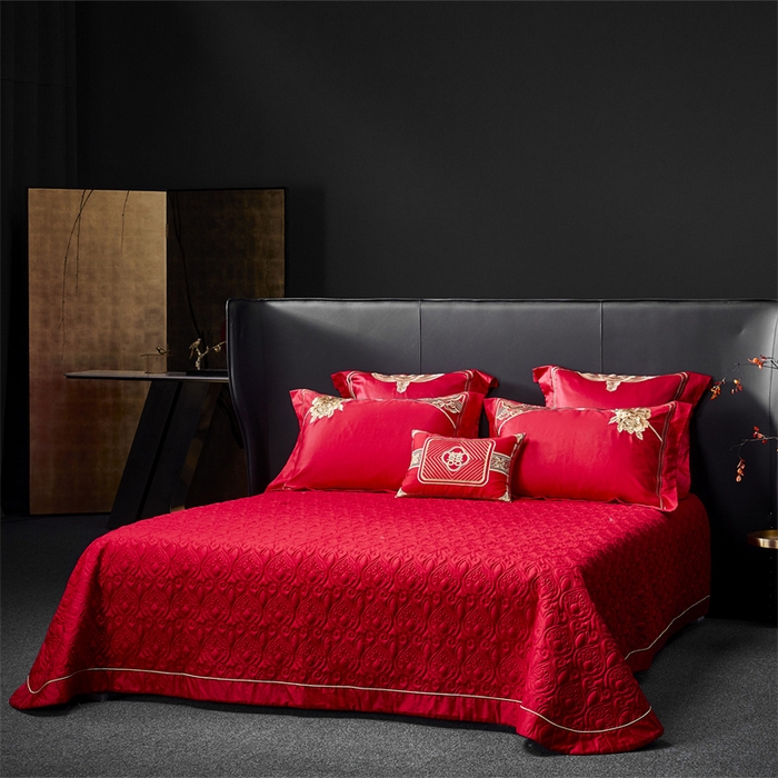 91家纺网 家纺一手货源 找家纺 高大尚婚庆馆 2025秋冬新款长绒棉臻棉系列婚庆款多件套星河花海