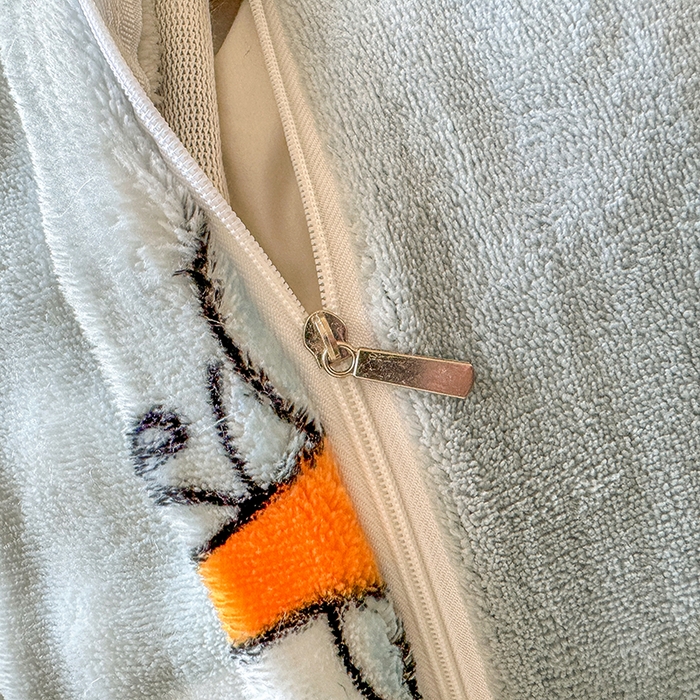 91家纺网 家纺一手货源 找家纺 家贝爱 2025新款加厚牛奶绒泡泡兔毛绒四件套 泡泡绒-南瓜