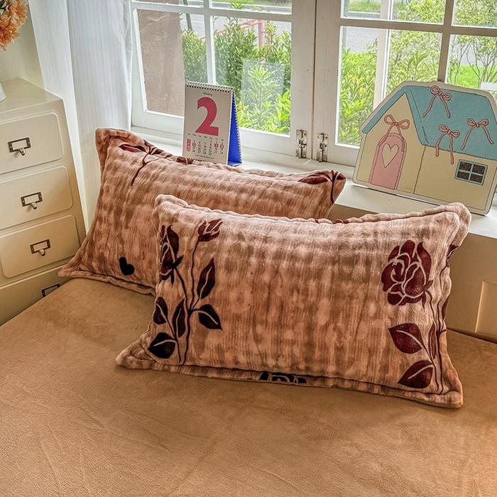 91家纺网 家纺一手货源 找家纺 家贝爱 2025新款加厚牛奶绒泡泡兔毛绒四件套 泡泡绒-慕颜