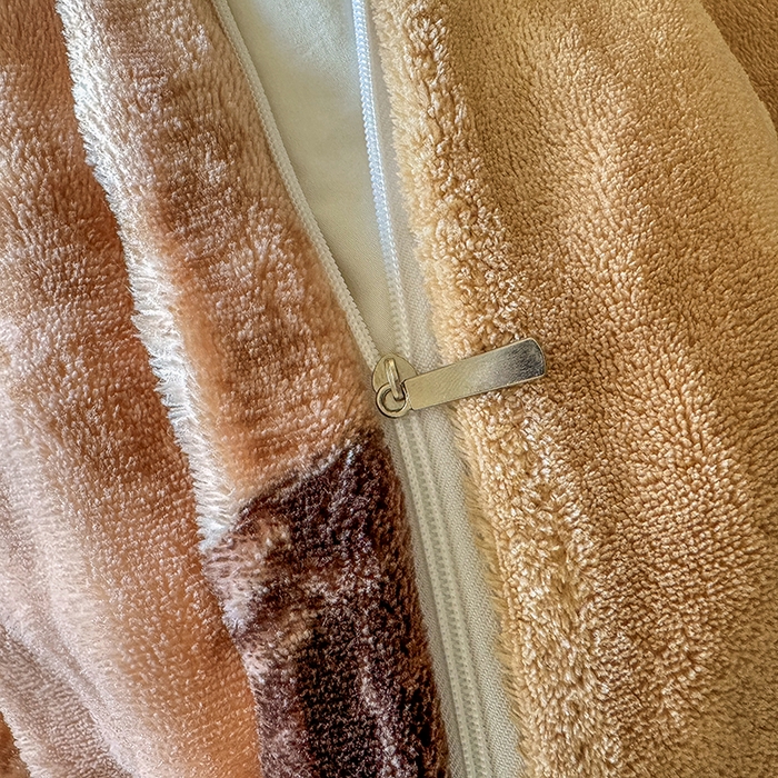 91家纺网 家纺一手货源 找家纺 家贝爱 2025新款加厚牛奶绒泡泡兔毛绒四件套 泡泡绒-爱心