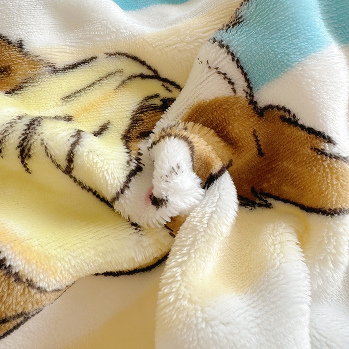 91家纺网 家纺一手货源 找家纺 家贝爱 2025新款加厚牛奶绒泡泡兔毛绒四件套 泡泡绒-哈哈狗