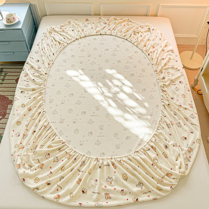 91家纺网 家纺一手货源 找家纺 （总）卡普家居 2025新款印花牛奶绒床笠