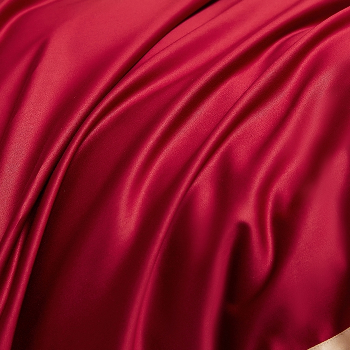 91家纺网 家纺一手货源 找家纺 （总）初拾 2022新款全棉贡缎拼接四件套棚拍图-雅