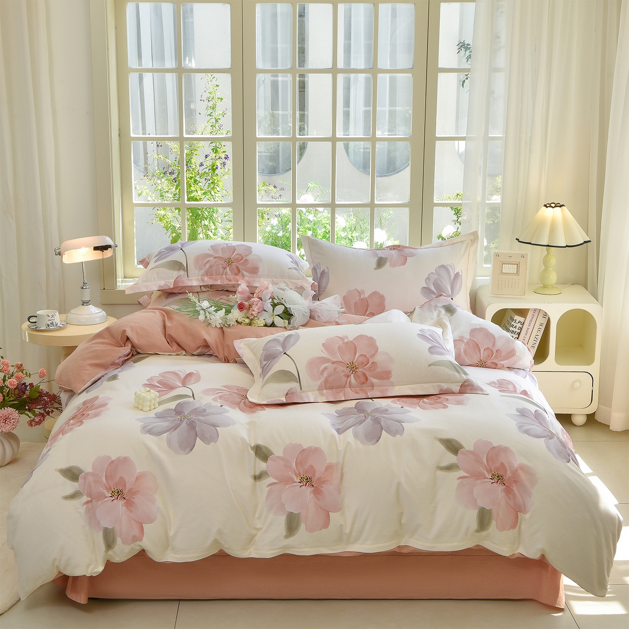 91家纺网 家纺一手货源 找家纺 （总）董成龙家纺 2025新款全棉磨毛数码印花四件套