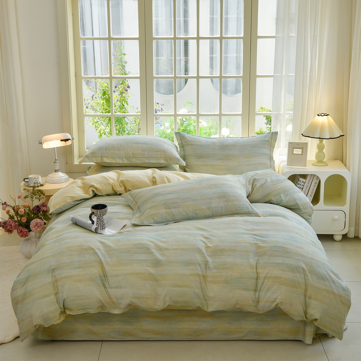 91家纺网 家纺一手货源 找家纺 （总）董成龙家纺 2025新款全棉磨毛数码印花四件套