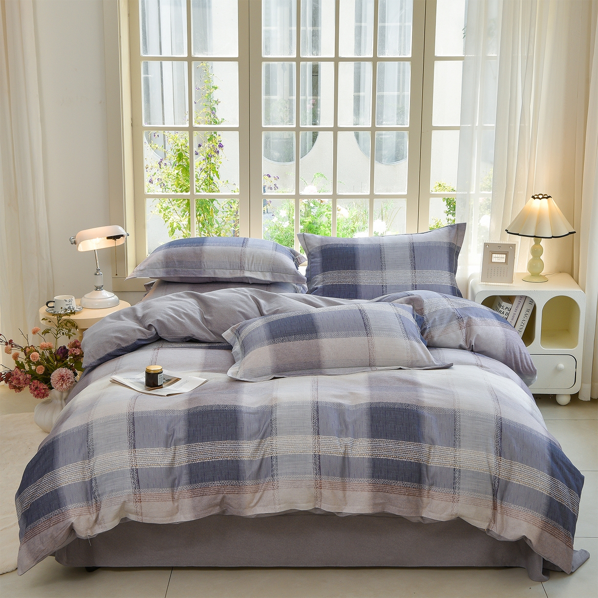 91家纺网 家纺一手货源 找家纺 （总）董成龙家纺 2025新款全棉磨毛数码印花四件套