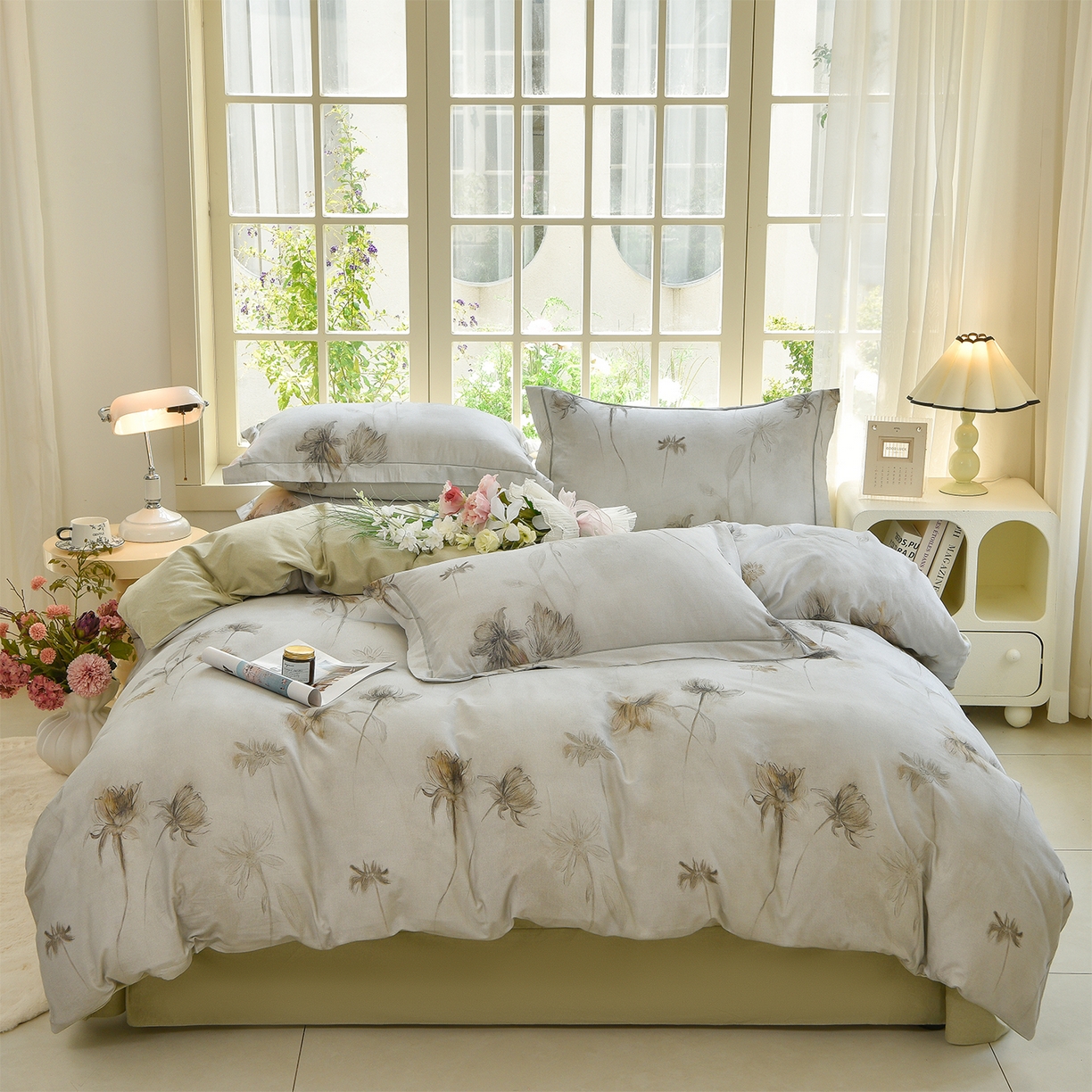 91家纺网 家纺一手货源 找家纺 （总）董成龙家纺 2025新款全棉磨毛数码印花四件套