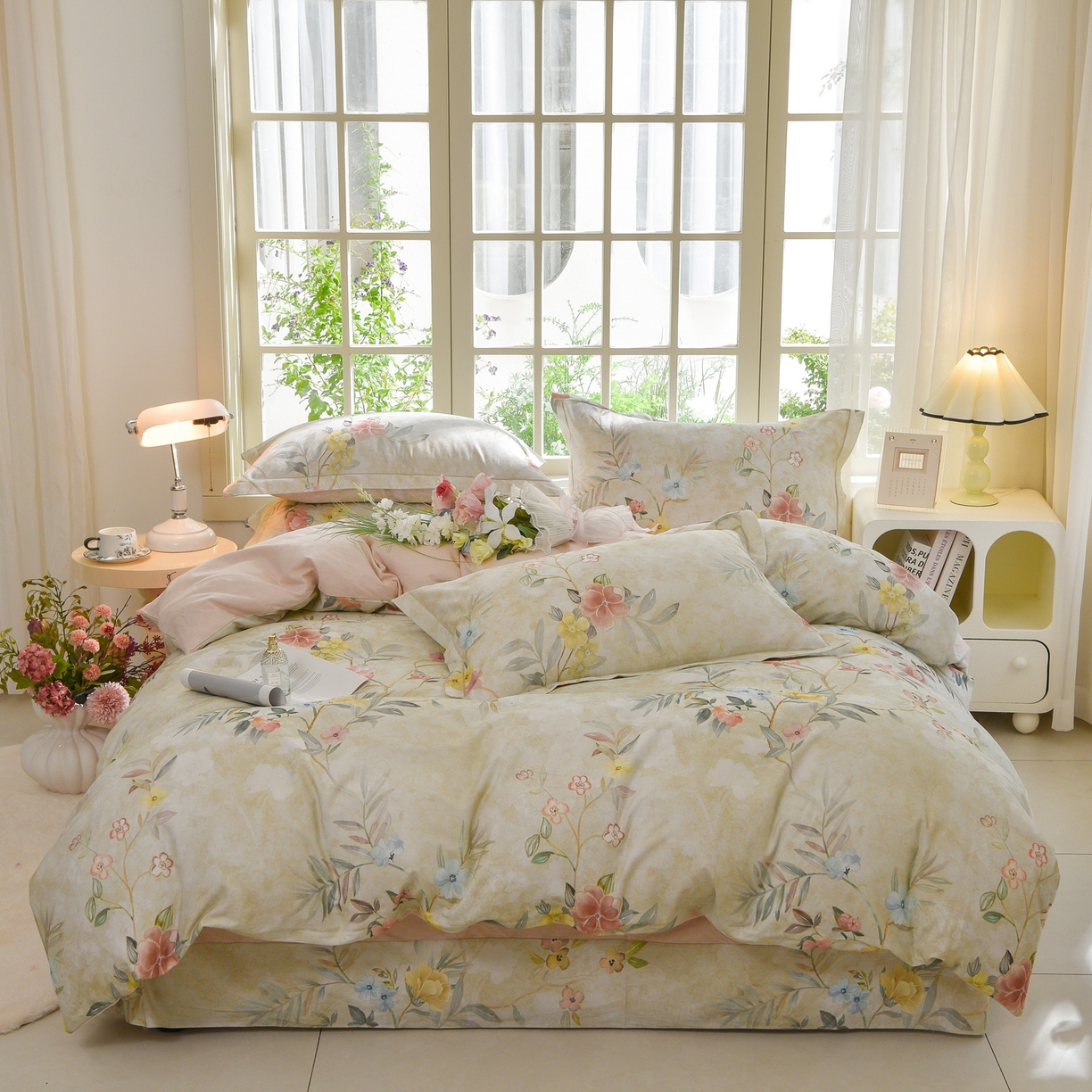 91家纺网 家纺一手货源 找家纺 （总）董成龙家纺 2025新款全棉磨毛数码印花四件套