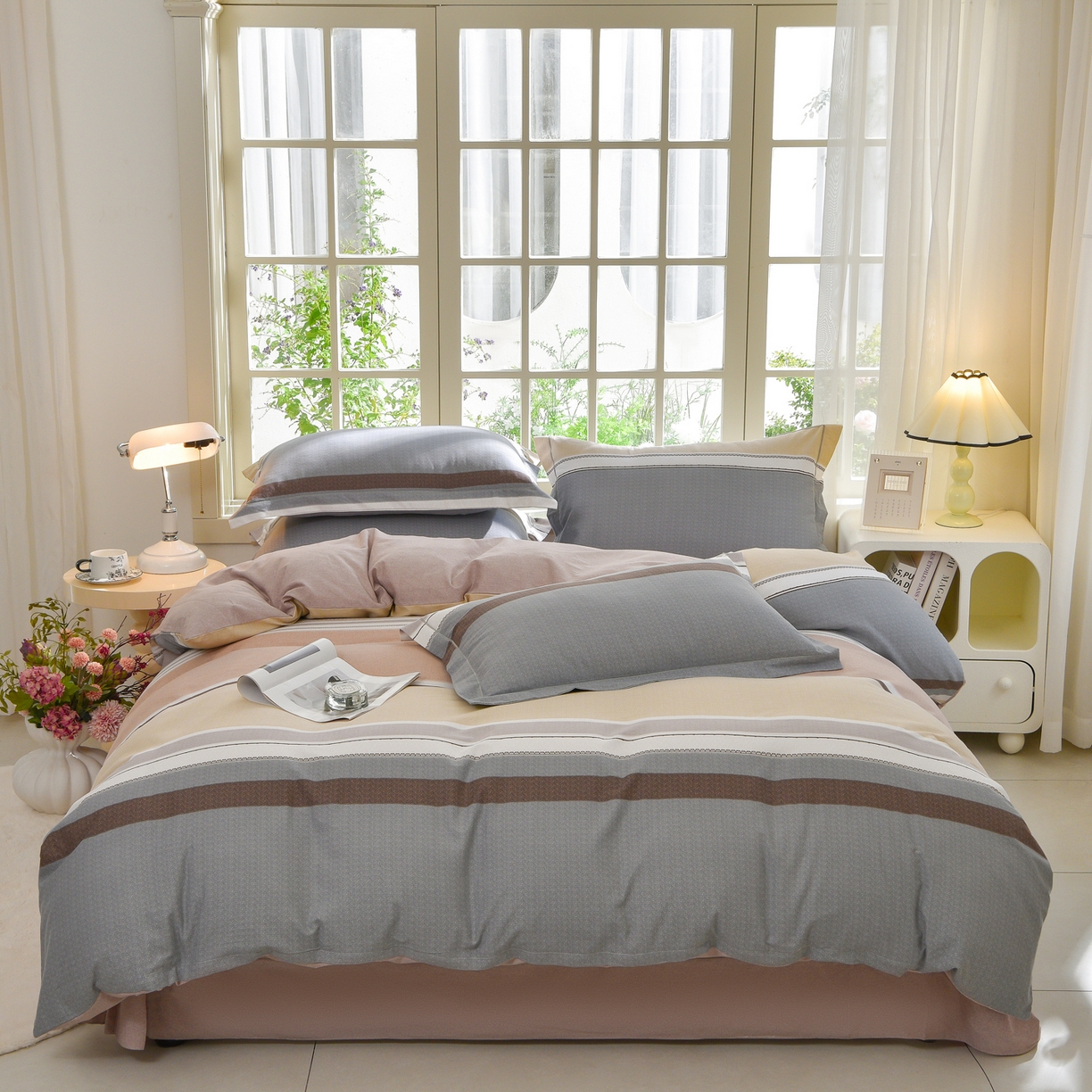 91家纺网 家纺一手货源 找家纺 （总）董成龙家纺 2025新款全棉磨毛数码印花四件套