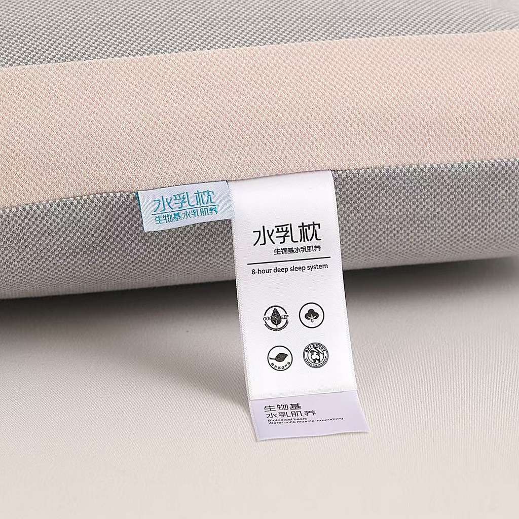 91家纺网 家纺一手货源 找家纺 雅诗帛 2025新款生物基水乳枕面包款 枕头枕芯 豆绿粉/只