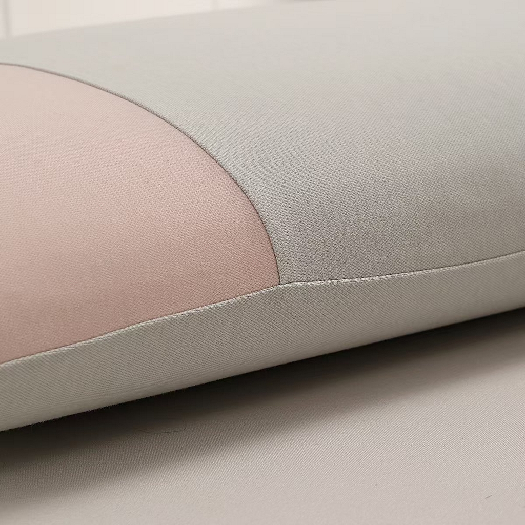 91家纺网 家纺一手货源 找家纺 雅诗帛 2025新款生物基水乳枕面包款 枕头枕芯 灰粉/只