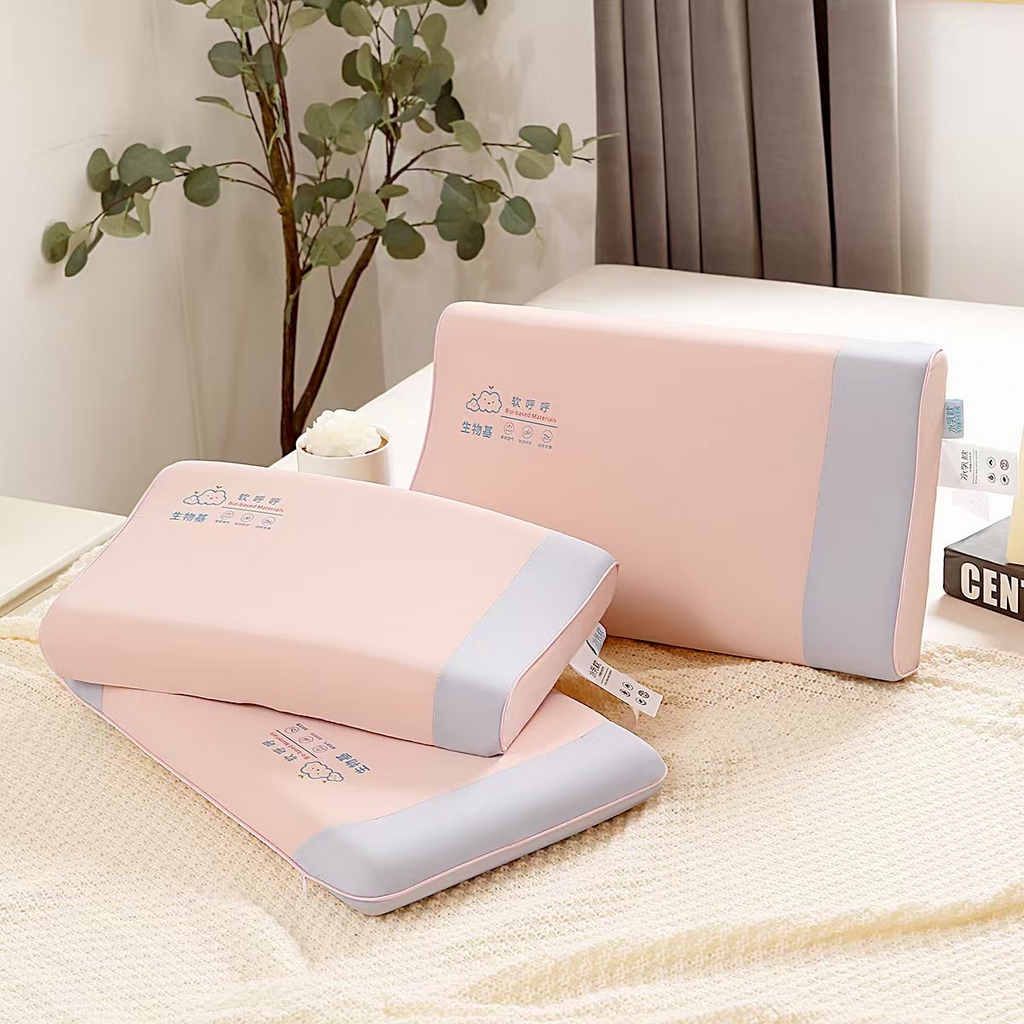 91家纺网 家纺一手货源 找家纺 雅诗帛 2025新款生物基软呼呼系列高低款枕头枕芯 蓝色27*44/6cm小号/只