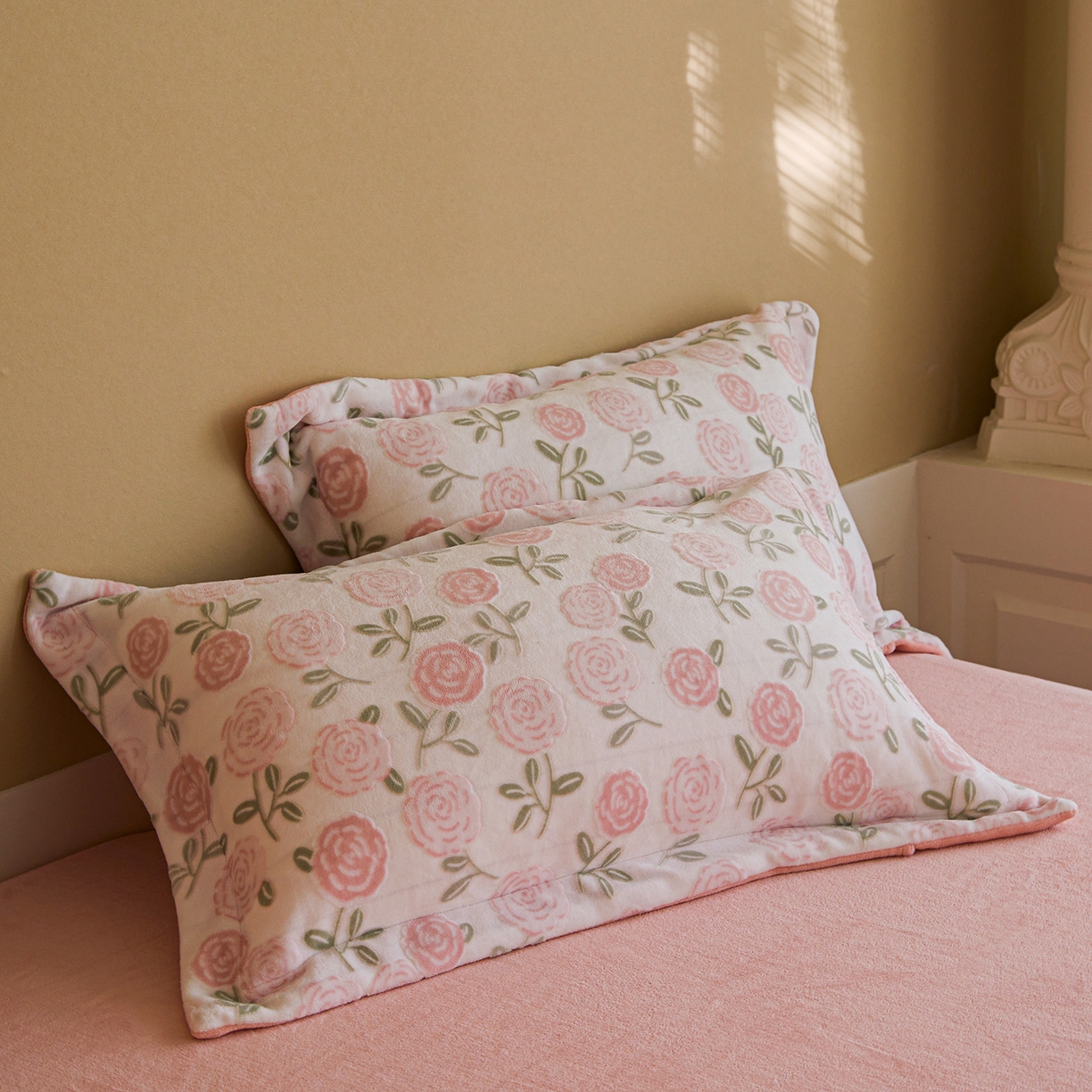 91家纺网 家纺一手货源 找家纺 菡宝 【主推第三批 带质检报告】A类全消光230g雕花绒牛奶绒四件套支持定制定做尺寸 艾莎