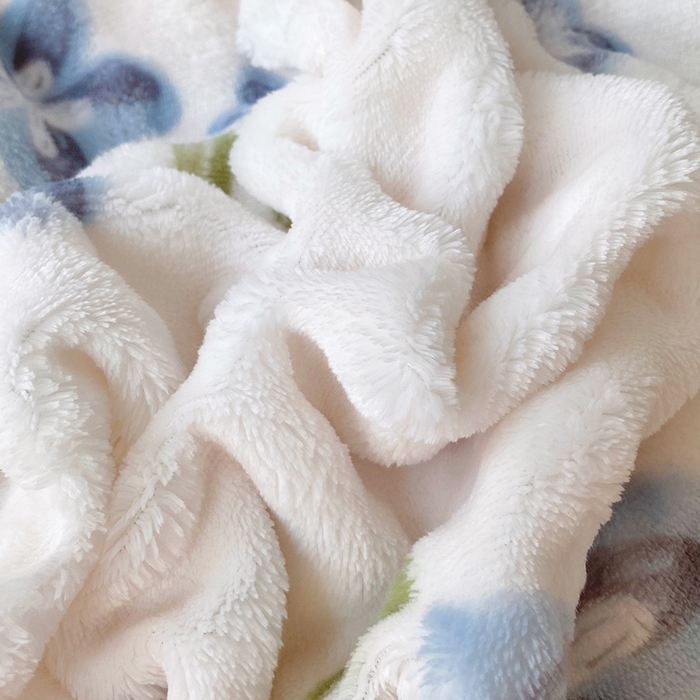 91家纺网 家纺一手货源 找家纺 艾橙 2025新款泡泡牛奶绒加厚保暖印花四件套 花吟