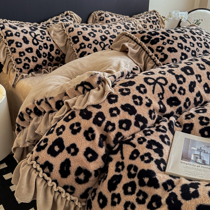 91家纺网 家纺一手货源 找家纺 （总）米莱家纺 2025新款兔毛绒法式花边四件套