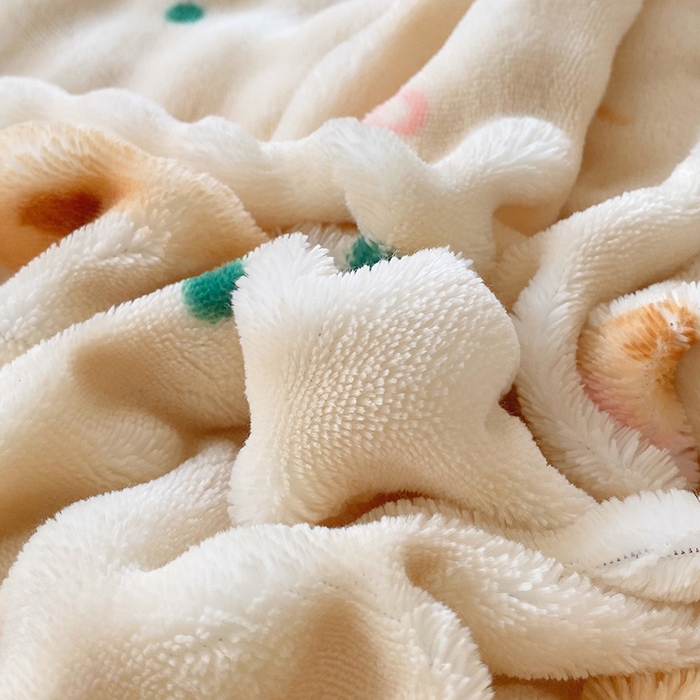 91家纺网 家纺一手货源 找家纺 艾橙 2025新款泡泡牛奶绒加厚保暖印花四件套 黄油小熊