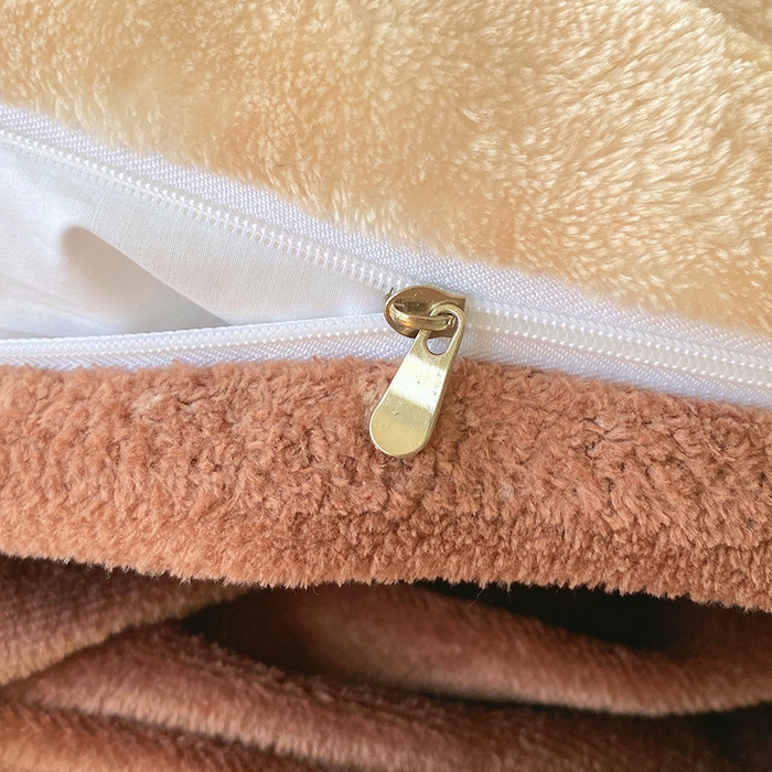 91家纺网 家纺一手货源 找家纺 艾橙 2025新款泡泡牛奶绒加厚保暖印花四件套 简条纹