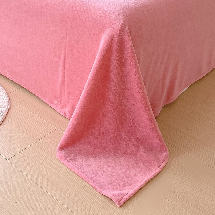 91家纺网 家纺一手货源 找家纺 艾橙 2025新款泡泡牛奶绒加厚保暖印花四件套 美乐迪