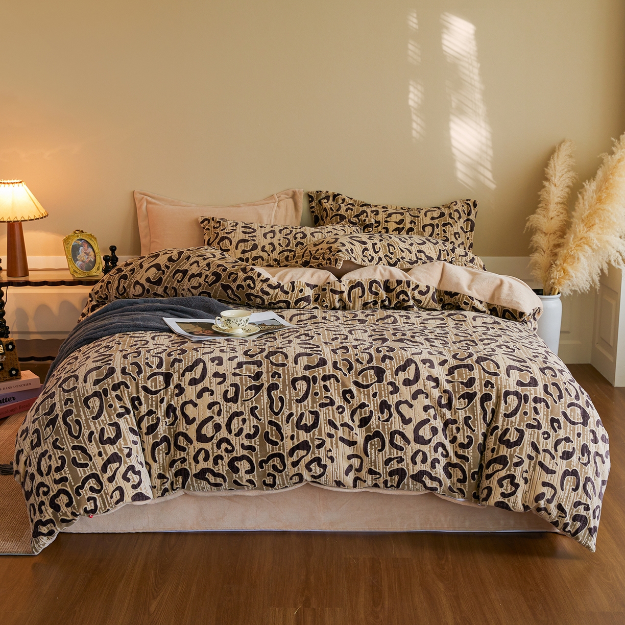 91家纺网 家纺一手货源 找家纺 菡宝 【主推第三批 带质检报告】A类全消光230g雕花绒牛奶绒四件套支持定制定做尺寸 维密