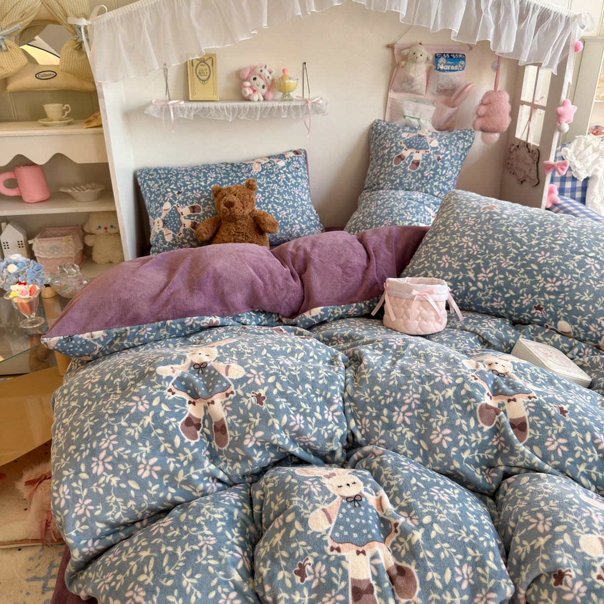 91家纺网 家纺一手货源 找家纺 （总）初念 2025新款加厚高克重保暖可爱系牛奶绒床品套件系列（小红书推荐）（提供买家秀）
