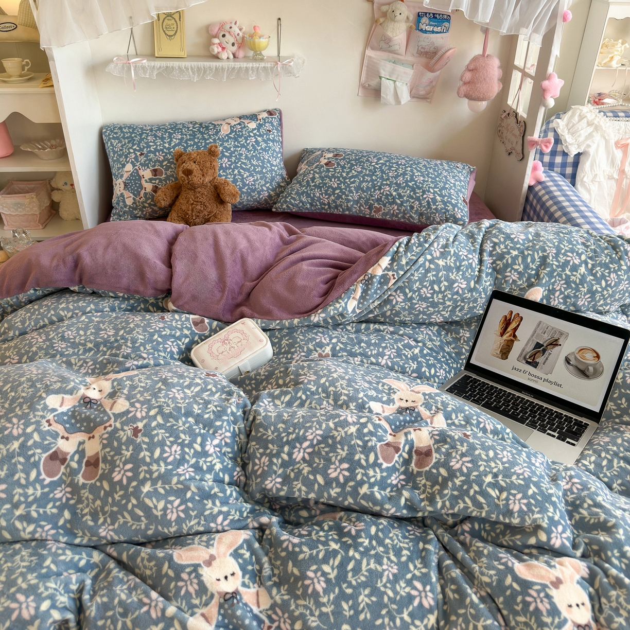 91家纺网 家纺一手货源 找家纺 （总）初念 2025新款加厚高克重保暖可爱系牛奶绒床品套件系列（小红书推荐）（提供买家秀）