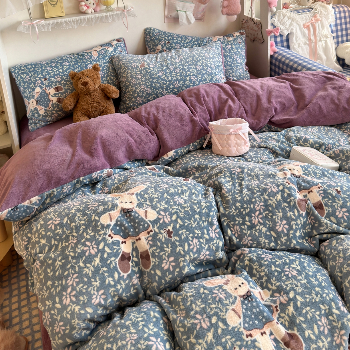 91家纺网 家纺一手货源 找家纺 （总）初念 2025新款加厚高克重保暖可爱系牛奶绒床品套件系列（小红书推荐）（提供买家秀）