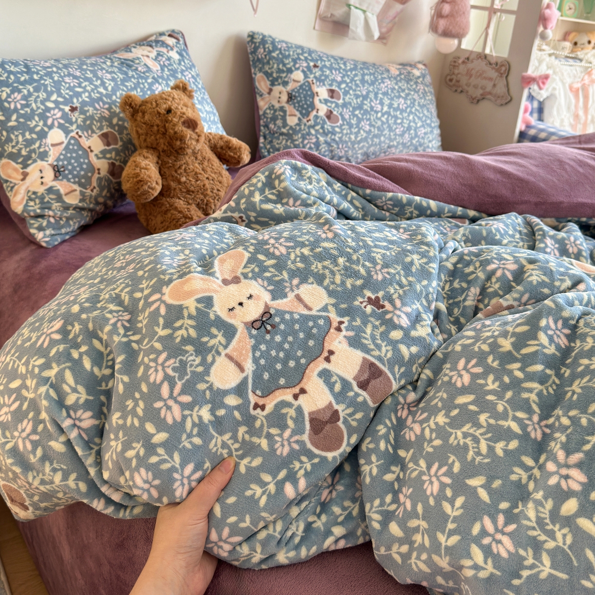 91家纺网 家纺一手货源 找家纺 （总）初念 2025新款加厚高克重保暖可爱系牛奶绒床品套件系列（小红书推荐）（提供买家秀）