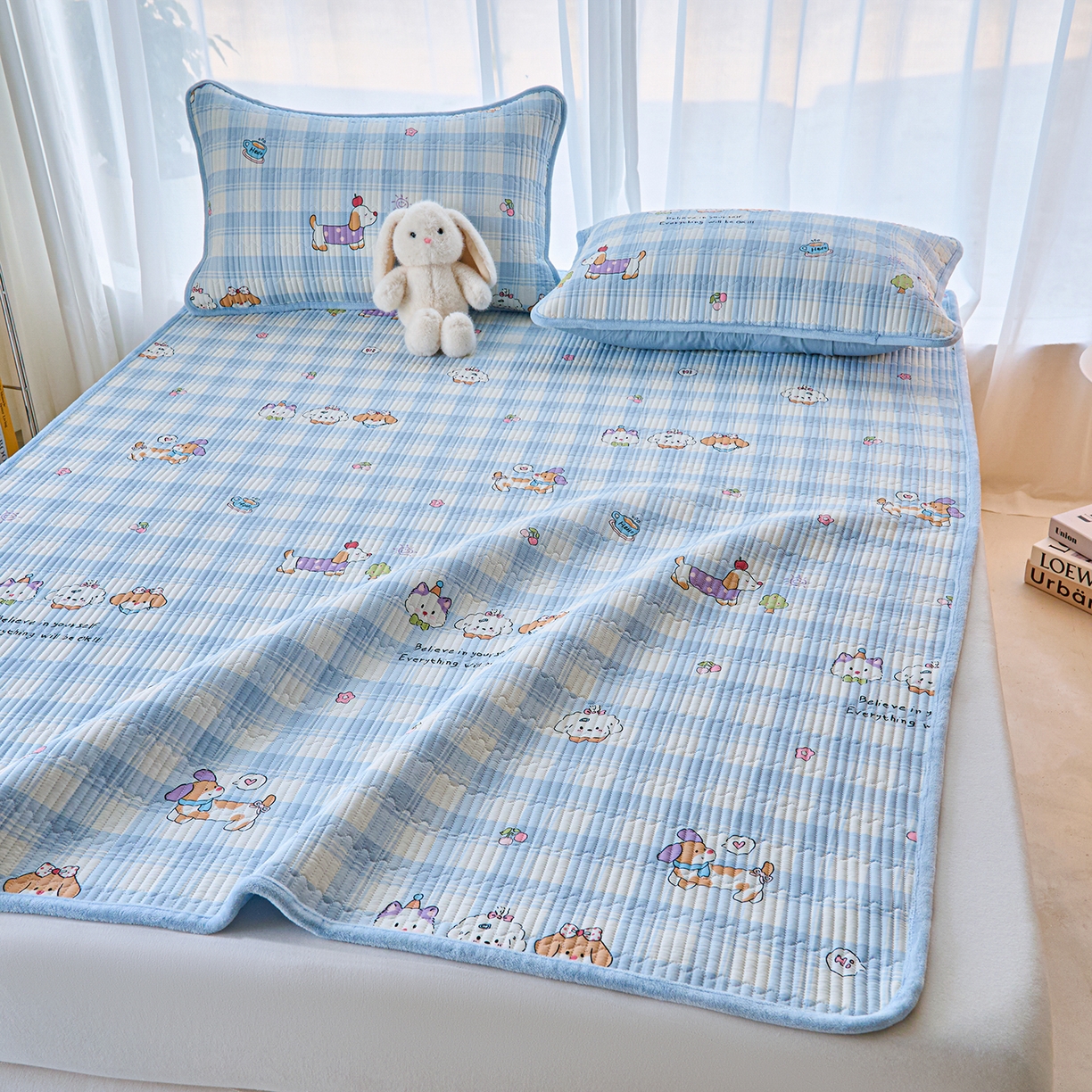 91家纺网 家纺一手货源 找家纺 （总）X猫先生 2025新款棉加绒床垫一面全棉一面牛奶绒床褥垫软床垫床盖四季通用