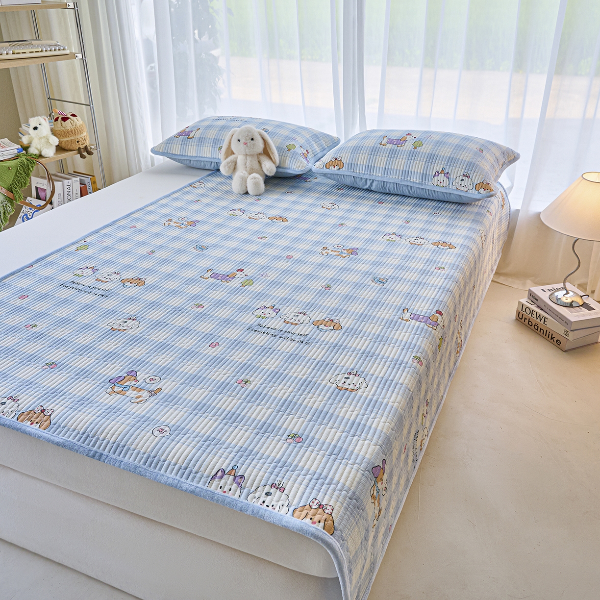 91家纺网 家纺一手货源 找家纺 （总）X猫先生 2025新款棉加绒床垫一面全棉一面牛奶绒床褥垫软床垫床盖四季通用