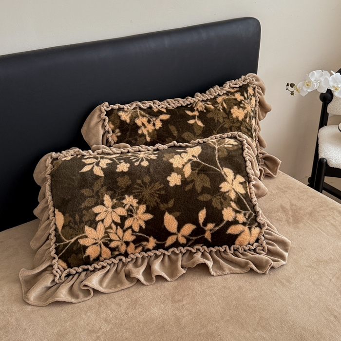 91家纺网 家纺一手货源 找家纺 米莱家纺 2025新款兔毛绒法式花边四件套 南法假日