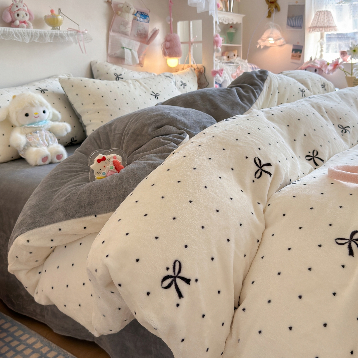 91家纺网 家纺一手货源 找家纺 （总）初念 2025新款加厚高克重保暖可爱系牛奶绒床品套件系列（小红书推荐）（提供买家秀）