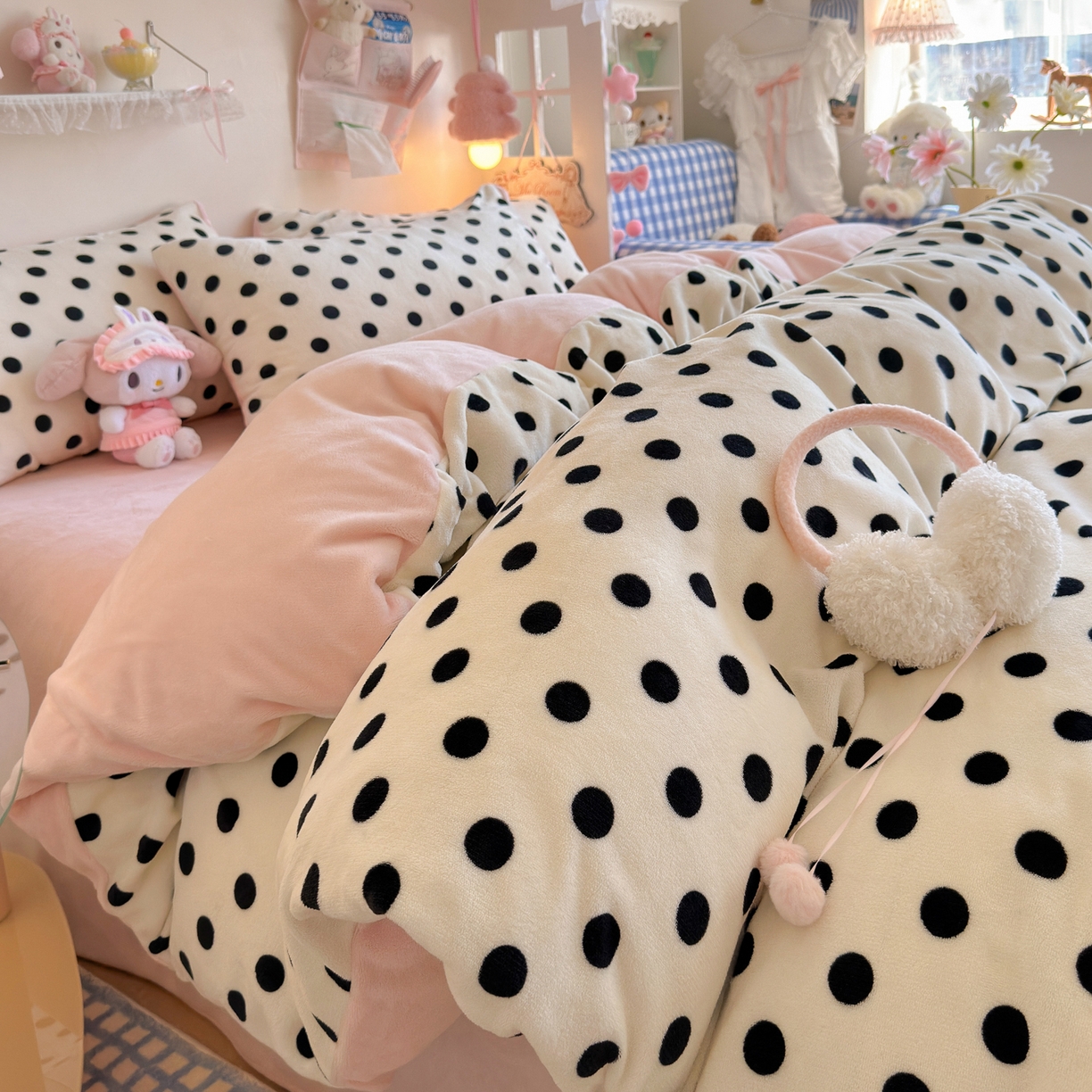 91家纺网 家纺一手货源 找家纺 （总）初念 2025新款加厚高克重保暖可爱系牛奶绒床品套件系列（小红书推荐）（提供买家秀）