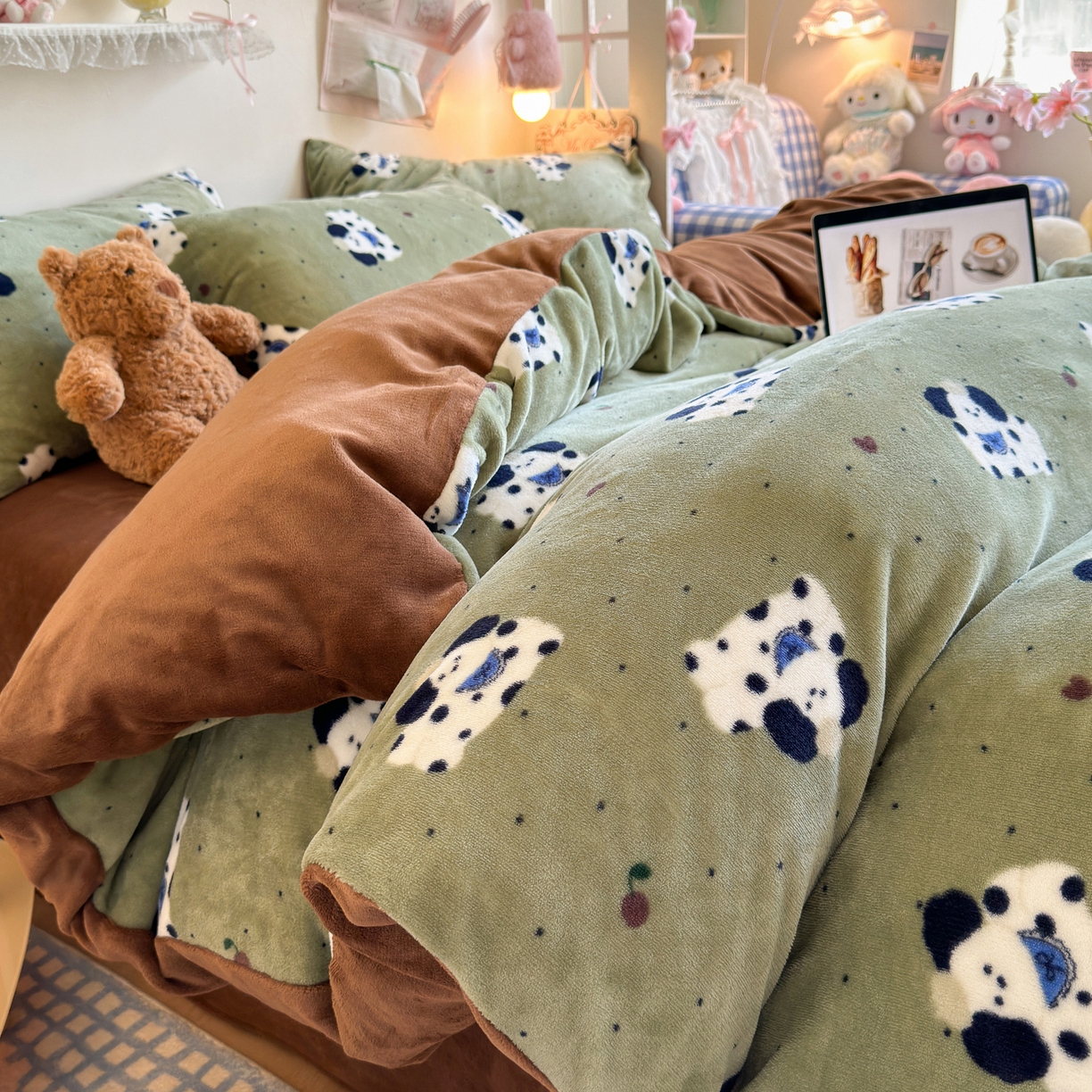 91家纺网 家纺一手货源 找家纺 （总）初念 2025新款加厚高克重保暖可爱系牛奶绒床品套件系列（小红书推荐）（提供买家秀）