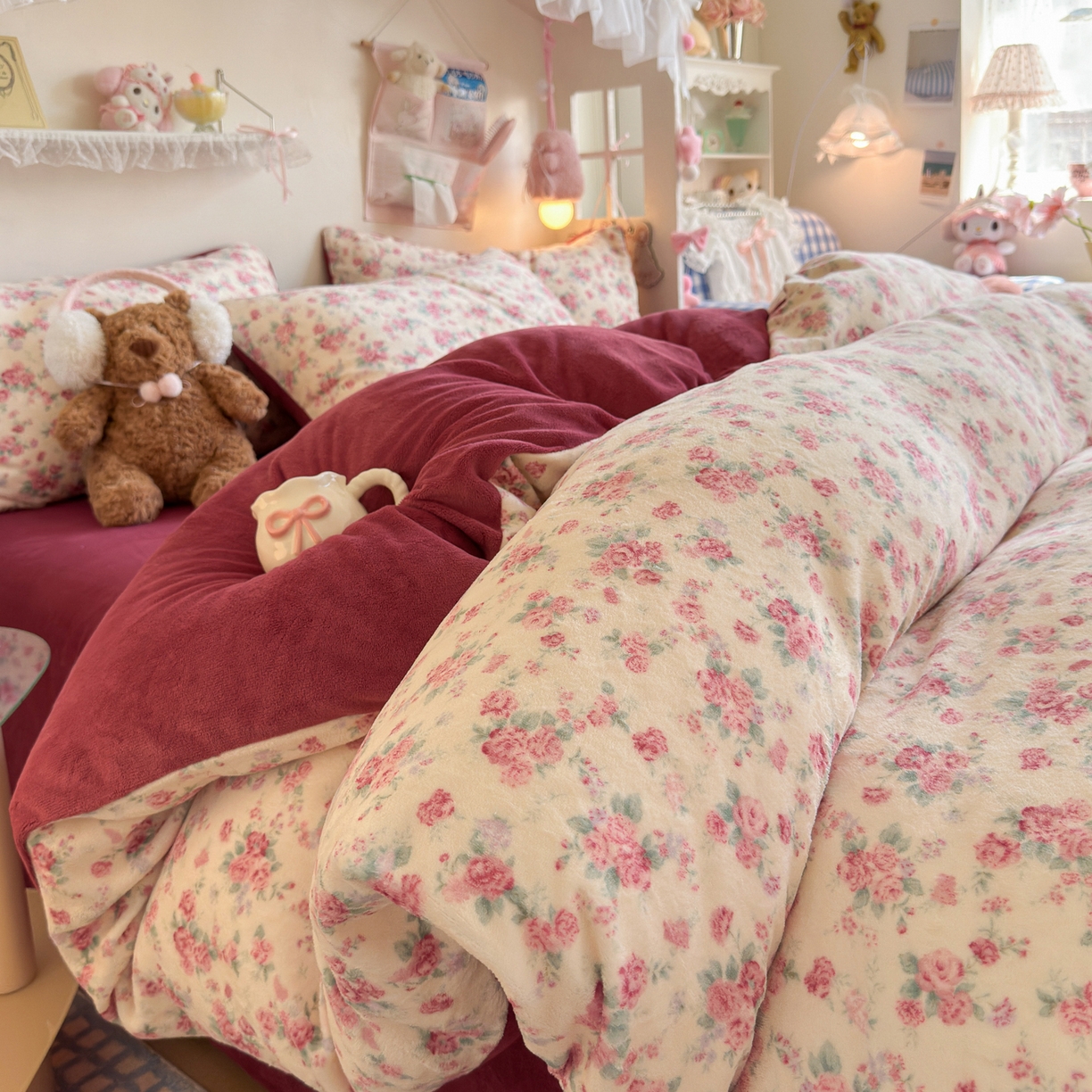 91家纺网 家纺一手货源 找家纺 （总）初念 2025新款加厚高克重保暖可爱系牛奶绒床品套件系列（小红书推荐）（提供买家秀）