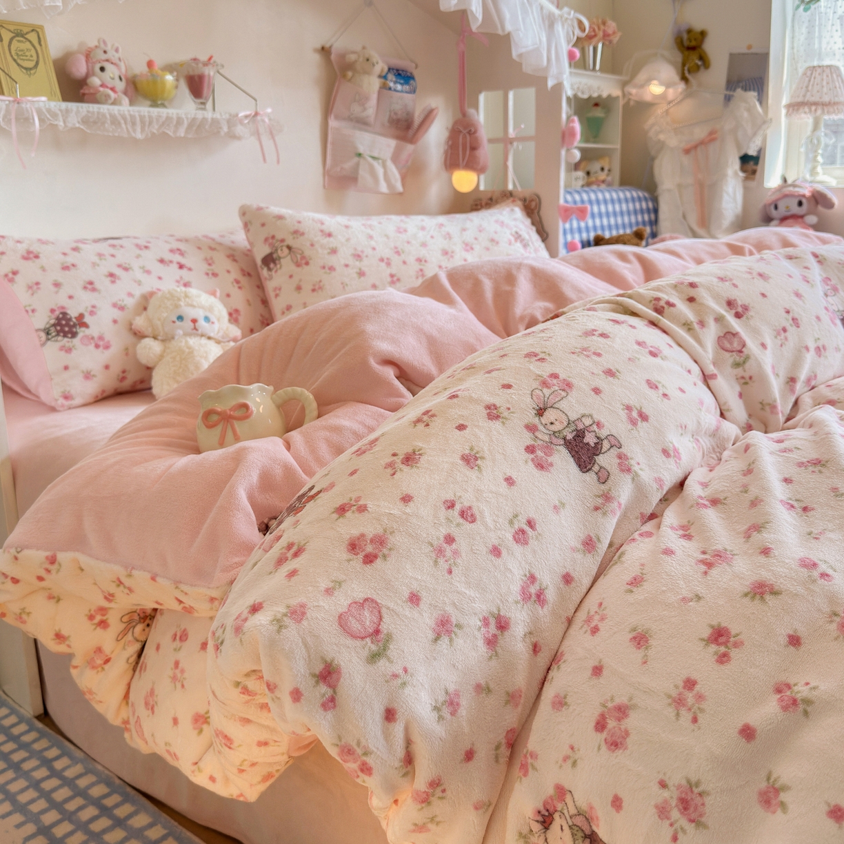 91家纺网 家纺一手货源 找家纺 （总）初念 2025新款加厚高克重保暖可爱系牛奶绒床品套件系列（小红书推荐）（提供买家秀）
