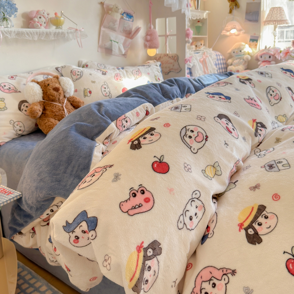 91家纺网 家纺一手货源 找家纺 （总）初念 2025新款加厚高克重保暖可爱系牛奶绒床品套件系列（小红书推荐）（提供买家秀）