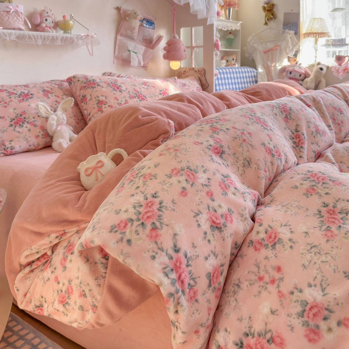 91家纺网 家纺一手货源 找家纺 （总）初念 2025新款加厚高克重保暖可爱系牛奶绒床品套件系列（小红书推荐）（提供买家秀）